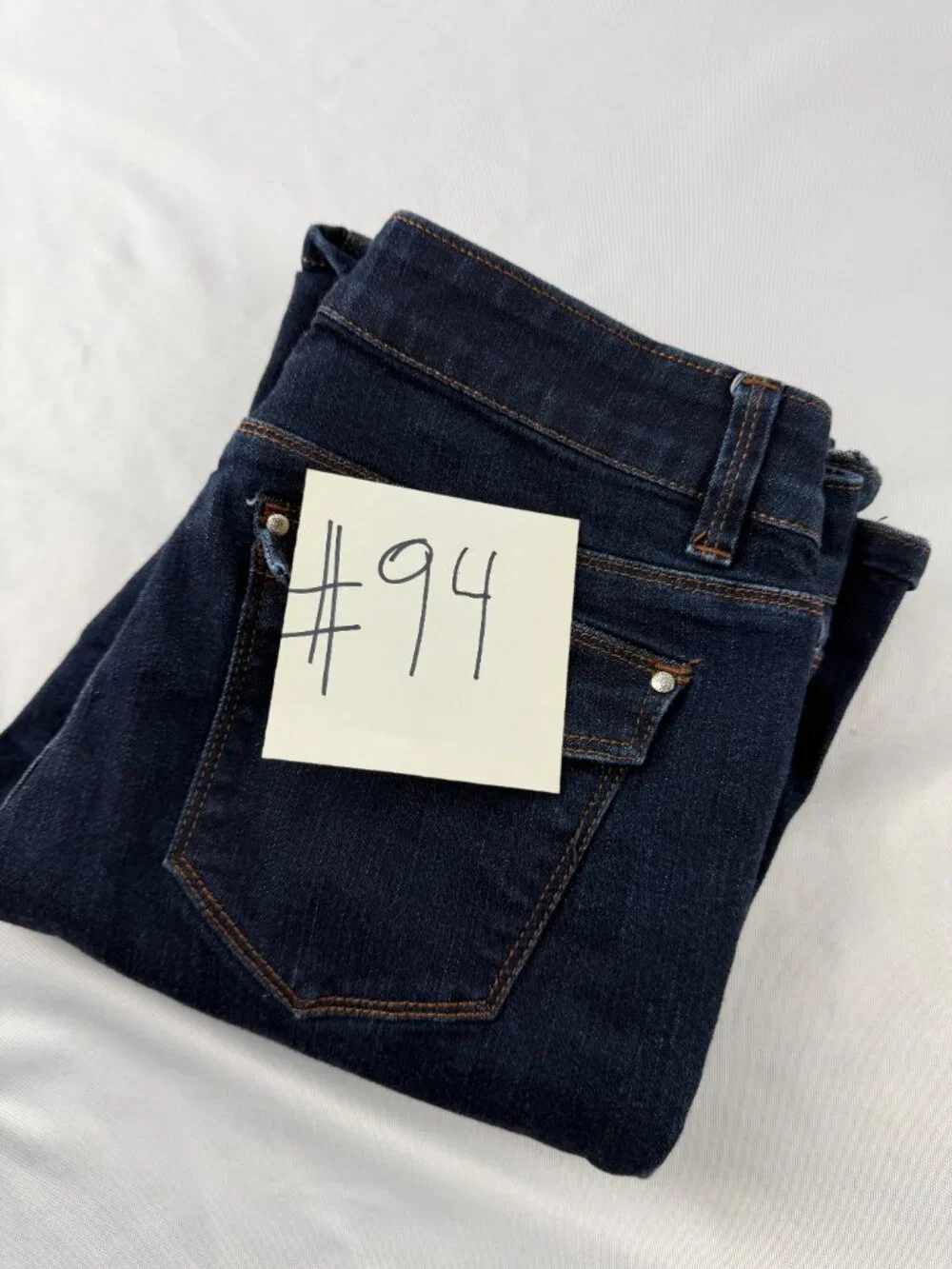 White House Black Market Women Skinny Flare Jeans Dark Wash Blue Size 6S